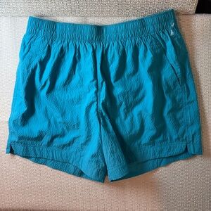 New Venroy Curved Hem Swim Men’s Short Aqua Blue L